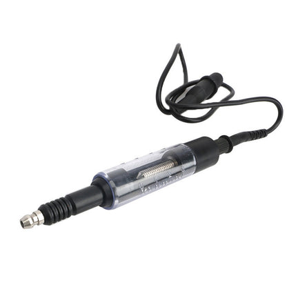 Spark plug tester tool with black cable and transparent gauge tube