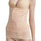 Postpartum abdomen belt set with layered elastic panels and front triangular support, beige
