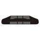 Black abdomen support belt icon with horizontal vented stripe pattern