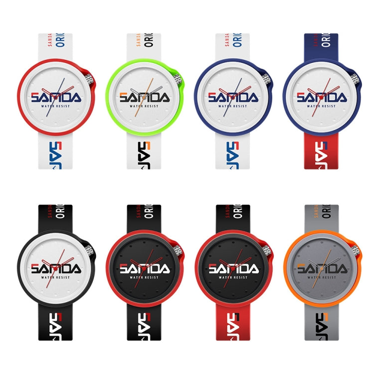 SANDA sports quartz watch assortment in multiple silicone strap colors