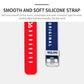 Silicone watch strap with metal buckle