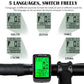 WEST BIKING 5 Languages Bicycle Waterproof Backlight Multifunction Wireless Odometer Speedometer, 5 Languages