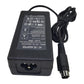 Black thermal printer power adapter with cord and 3-pin round DC plug