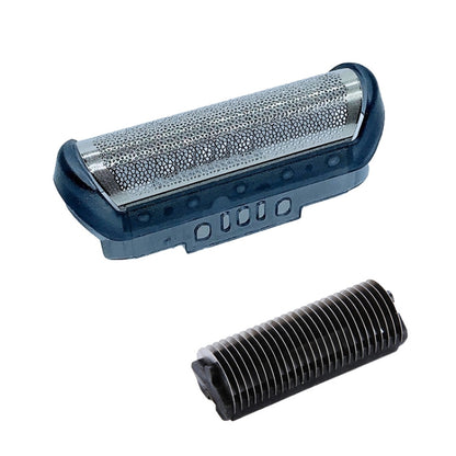 Razor shaver foil and blade net assembly with dark blue frame