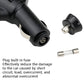 2 PCS Car 3 In 1 Charger With Cigarette Lighter Dual USB Interface With USB Mobile Phone Charging Cable, Black, White