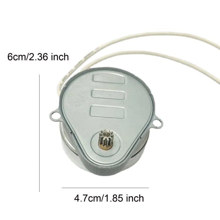 Two-way valve actuator motor with compact oval housing, mounting tabs, screw connector, wires