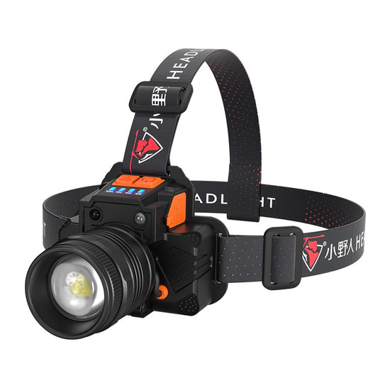 SASQUATCH T50 USB Charging Smart Sensor Head-Mounted Fishing Light Zoom Headlight Outdoor Miners Lamp,Style:, T8  (2 x 1200MA  Battery), T8  (2 x 2000MA Battery), L9 (2 x 2000MA Battery)
