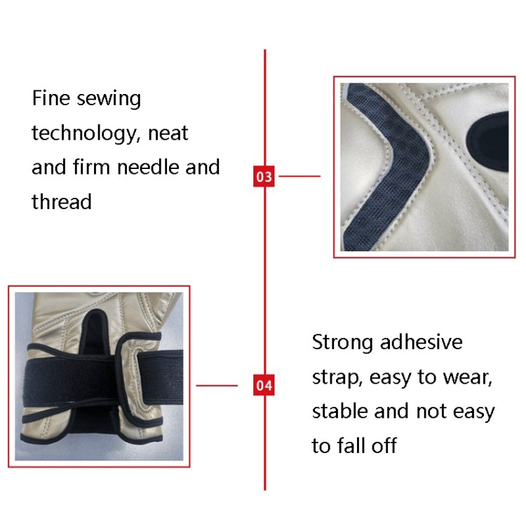 Black half-finger glove wrist strap and inner lining detail