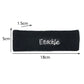 Black knitted headband with Enochle logo, 18cm length and 5cm width