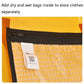 Yellow inner dry/wet storage pouch with zipper and mesh window panel