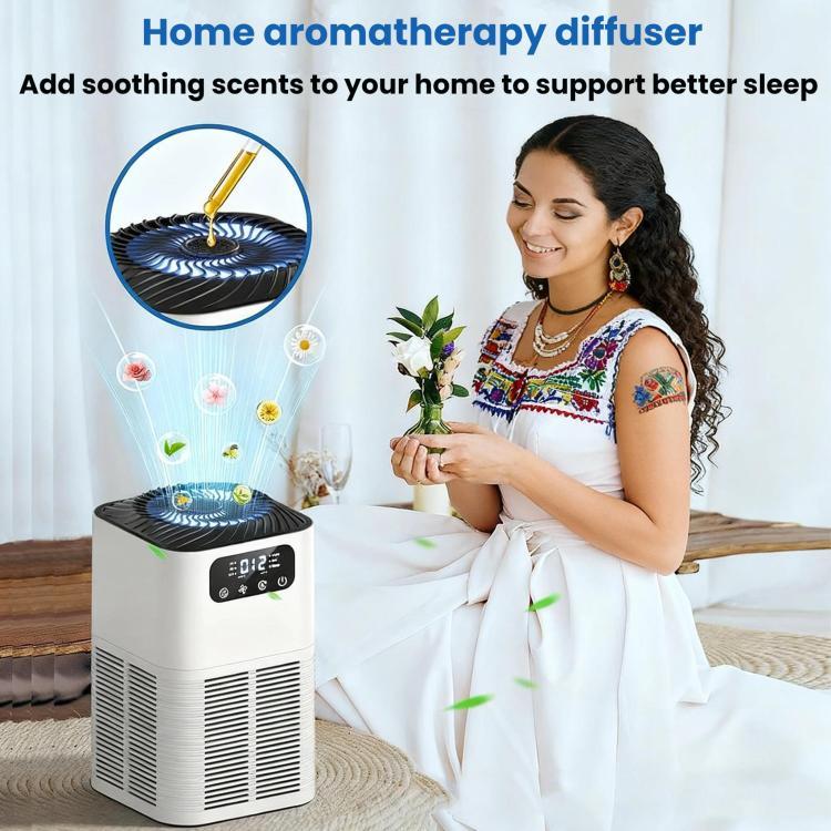 Desktop Aromatherapy Diffuser Negative Ion Odor Formaldehyde Removal Air Purifier, US Plug
