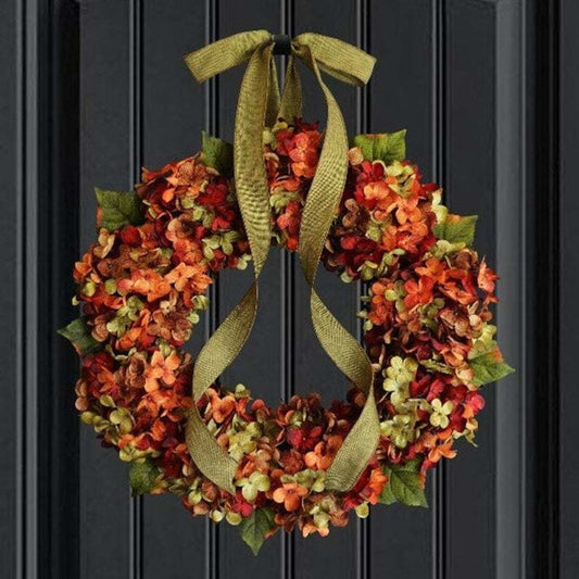Hydrangea Wreath Door Hanging Artificial Flower Christmas Ornament, Size: 35cm, 30cm, 35cm