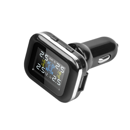 Car TPMS wireless monitor with black body and mini color LCD display screen