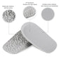Self-adhesive gray heel heightening half pads with breathable mesh, shock-absorbing