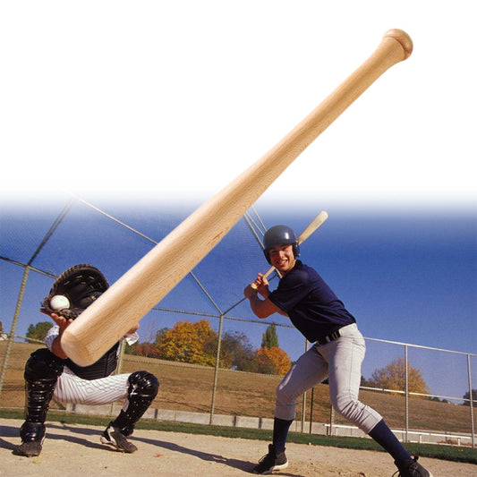 Heavy-Duty Solid Wood Baseball Bat, 54cm, 64cm, 74cm, 84cm