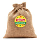 Burlap gift bag with a single round “Brilliant Behaviour” award sticker