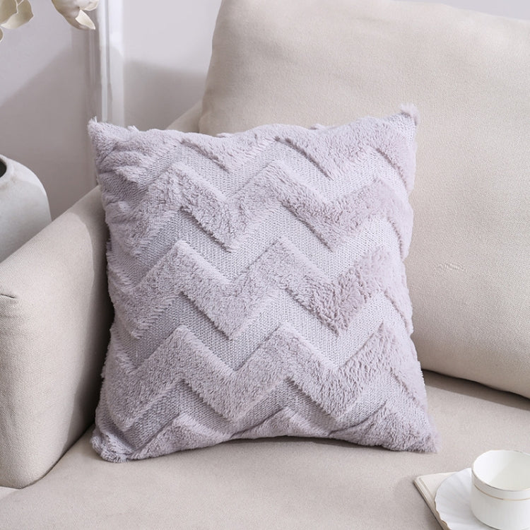 Double-Sided Plush Pillow Home Sofa Cushion Pillowcase, 45x45cm Without Core, 45x45cm Pillowcase + Core