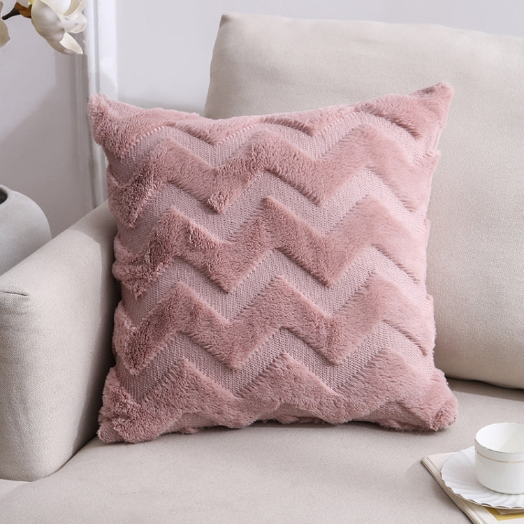 Double-Sided Plush Pillow Home Sofa Cushion Pillowcase, 45x45cm Without Core, 45x45cm Pillowcase + Core