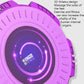 Purple twist board with textured grip rim and glowing LED center