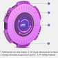Purple twist fitness board with glowing LED center and numbered feature callouts