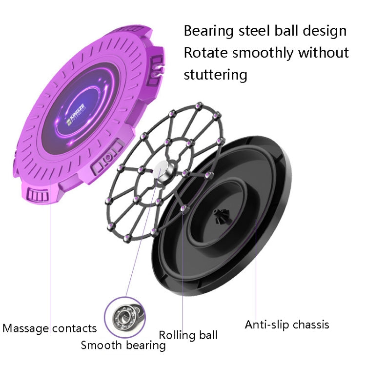 Purple twist board with rolling ball bearing mechanism and anti-slip chassis details