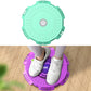 Green waist twist fitness board with textured outer rim and LED center light