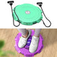 Green waist twist fitness board with dual pull-rope handles and LED center light