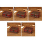Vintage wooden jewelry box shown from multiple angles on a tabletop