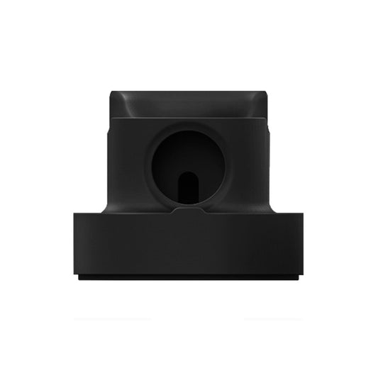 Black desktop silicone watch charging stand with circular magnetic holder