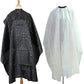 Set of salon hair-dye capes, black and white star speckle fabric with draped cut