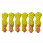 Yellow camping tent wind ropes with red buckle clasp, bundled set