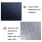 Insulated lunch bag with navy Oxford fabric and reflective aluminum foil lining