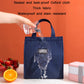 Waterproof insulated lunch bag in navy, water splash on the front panel