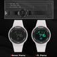 SYNOKE luminous LED watch with black and white bands, green time display