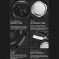 SYNOKE luminous LED watch with mirror-like face and stainless steel case back