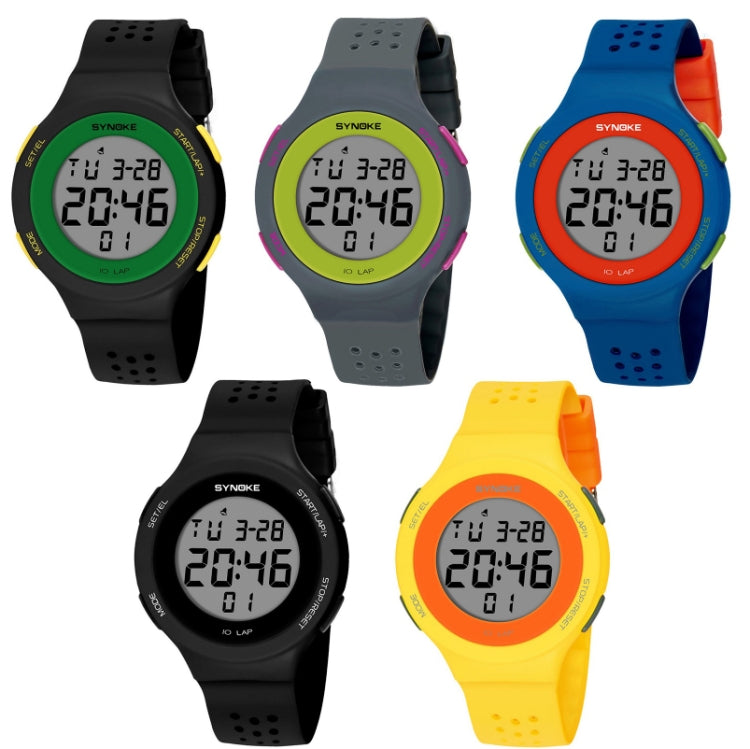 Assorted color silicone LED sports watches with digital displays on perforated straps