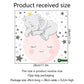Baby elephant wall sticker size chart, 28 x 28 cm