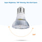LED plant growth lamp bulb with ribbed diffuser and E27 threaded base