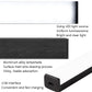 LED light bar with aluminum housing and USB charging port, in white/black