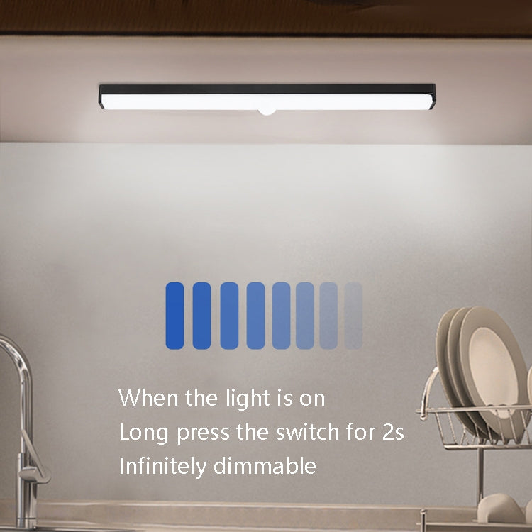 LED induction cabinet light strip, bright white glow under shelf