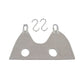 Gray pet grooming hanging hammock with round holes and two metal S hooks