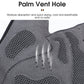 Half-finger biking gloves with perforated palm vent panels