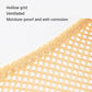Close-up of orange hollow mesh fabric for breathable wall-hanging produce bag