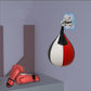 Suspended Pear-Shaped Boxing Speed Ball, Black Red White, Red