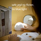 Cloud-shaped USB night light resting on a bedside surface
