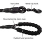 Padded dog pull rope leash with EVA handle guard and metal clip hook