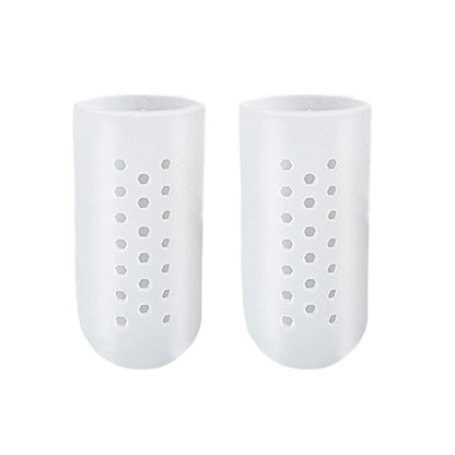 Set of perforated toe protective covers for high heels, white, two-pack