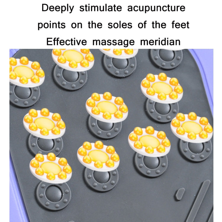 Foldable tilt fitness pedal sole with massage nubs and circular dimple pads