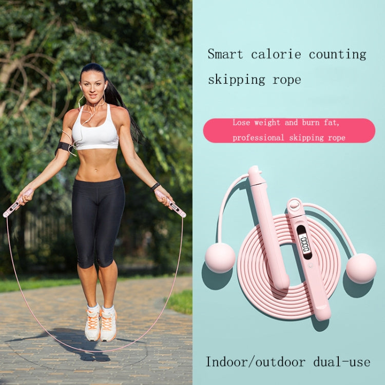 Smart Corded / Cordless Dual-Use Bluetooth APP Counting Skipping Rope, Pink, Gray