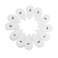 White golf club head cover set with numbered pockets, matching hook-and-loop tops